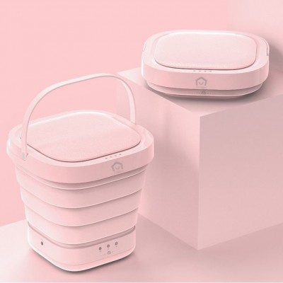日本 YOHOME 便攜式折疊洗衣機 (粉色)