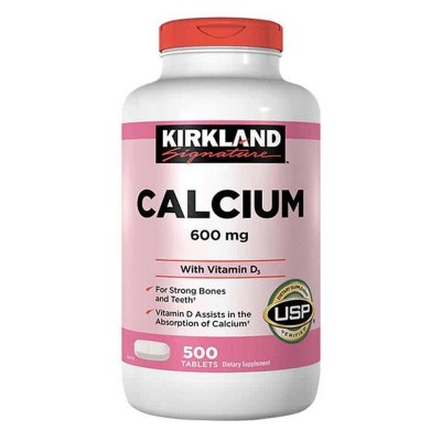 美國 KIRKLAND 鈣 (600mg) + 維他命D3 500粒