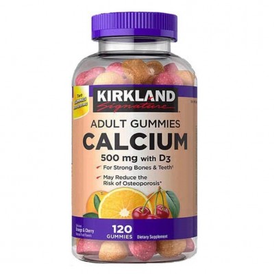 美國 KIRKLAND 鈣 (500mg) + 維他命D3軟糖 120粒