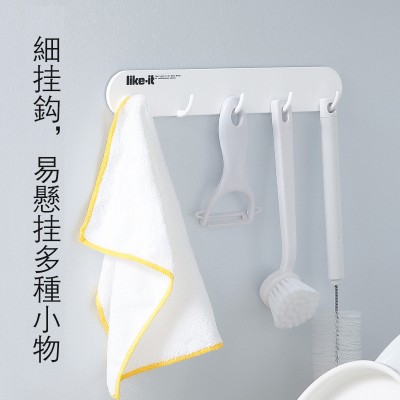 日本製like-it免打孔無痕五掛勾收納架