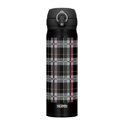 THERMOS 500毫升真空保溫瓶 (黑白格) 超輕