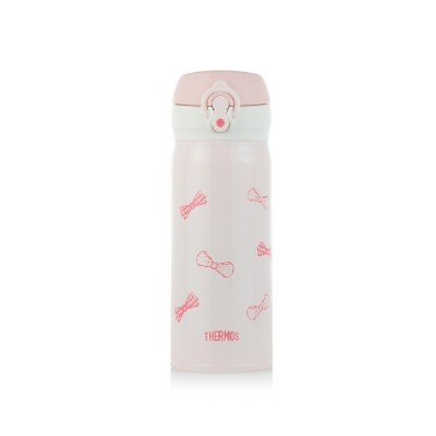 THERMOS 400毫升真空保溫瓶 (粉紅蝴蝶結) 超輕