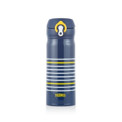 THERMOS 400毫升真空保溫瓶 (深藍間紋) 超輕
