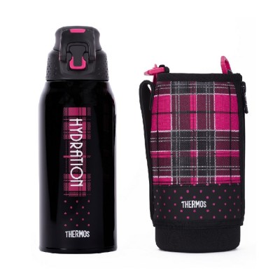 THERMOS 1公升運動型真空保溫瓶 (黑桃格)