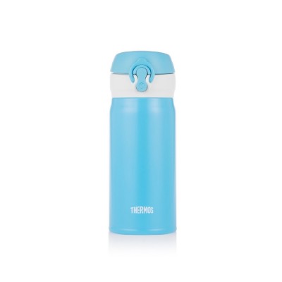 THERMOS 350毫升真空保溫瓶 (藍白) 超輕