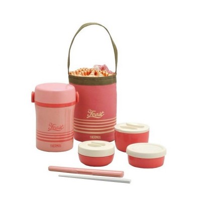 THERMOS 800毫升真空便當盒 (粉紅)