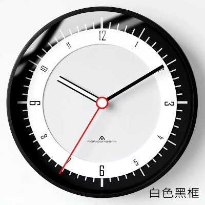 簡約個性黑白圓形掛鐘