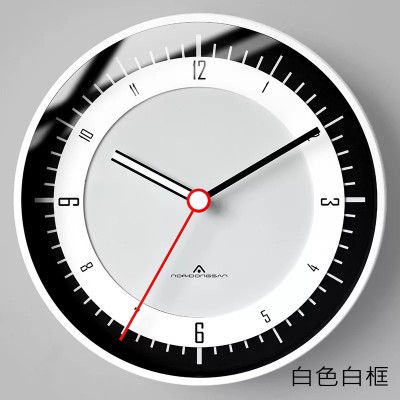 簡約個性黑白圓形掛鐘