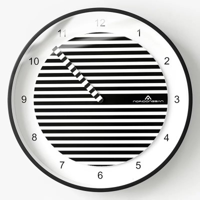 創意條紋圓形掛鐘